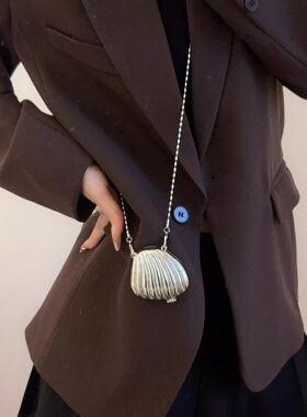 个性简约一款两用贝壳吊坠项链女