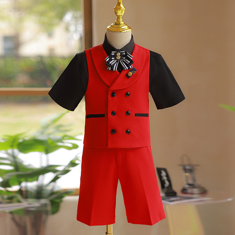 儿童西装夏季走秀礼服高端英伦