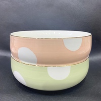 皇冠正品雅兴乐新月系列7.3英寸直口碗陶瓷碗汤碗沙拉碗釉下彩