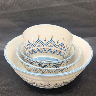 正品高悦异域风情4/5/6/8英寸罗纹碗米饭碗面碗汤碗陶瓷碗釉下彩