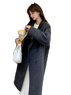 气质赫本风毛呢外套 高端双面羊毛大衣女秋冬新款 扣号链接