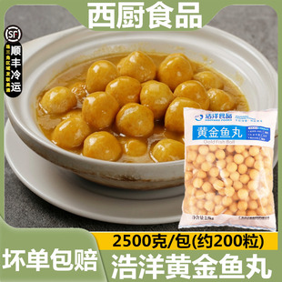 浩洋黄金鱼蛋5斤装冷冻鱼丸香港鱼蛋不配咖喱酱火锅肉丸关东煮