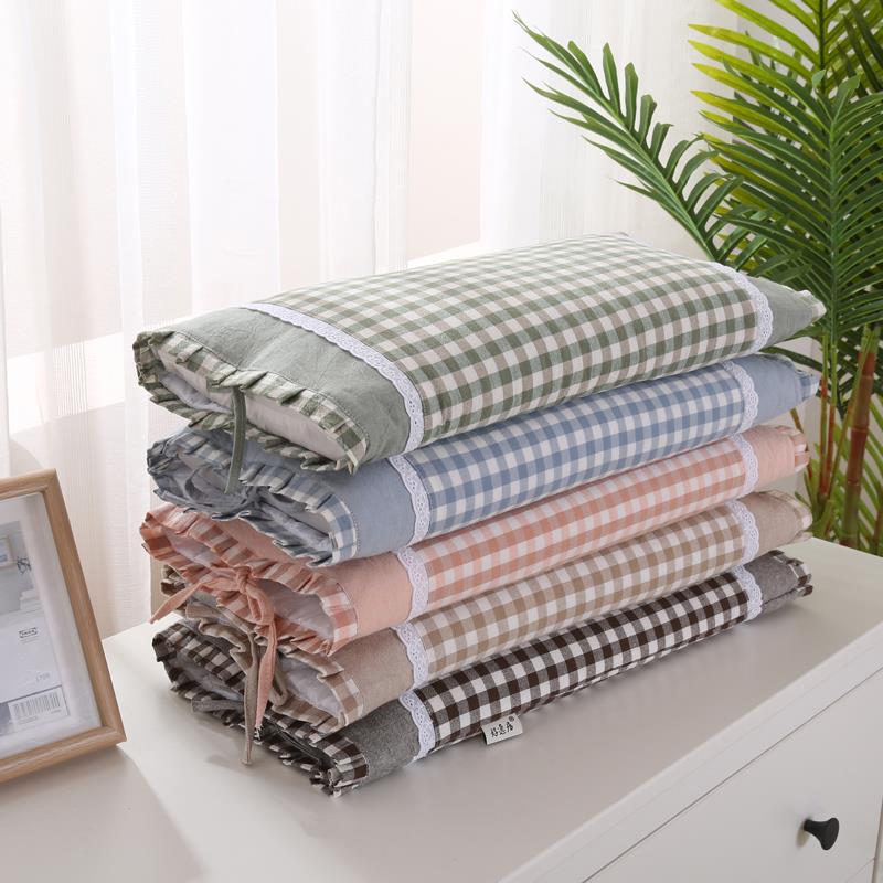 好逸居纯棉水洗棉荞麦壳颈椎枕头