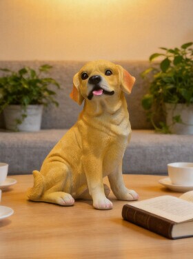 可爱拉布拉多犬桌面摆件