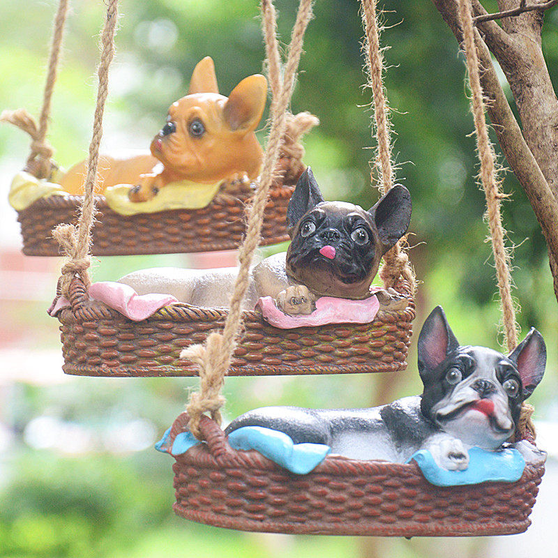 户外花园庭院小狗动物挂件田园农家院荡秋千斗牛犬装饰挂饰摆件,家居饰品,户外/庭院摆件,淘宝优惠券,粉丝福利购,淘宝优惠卷