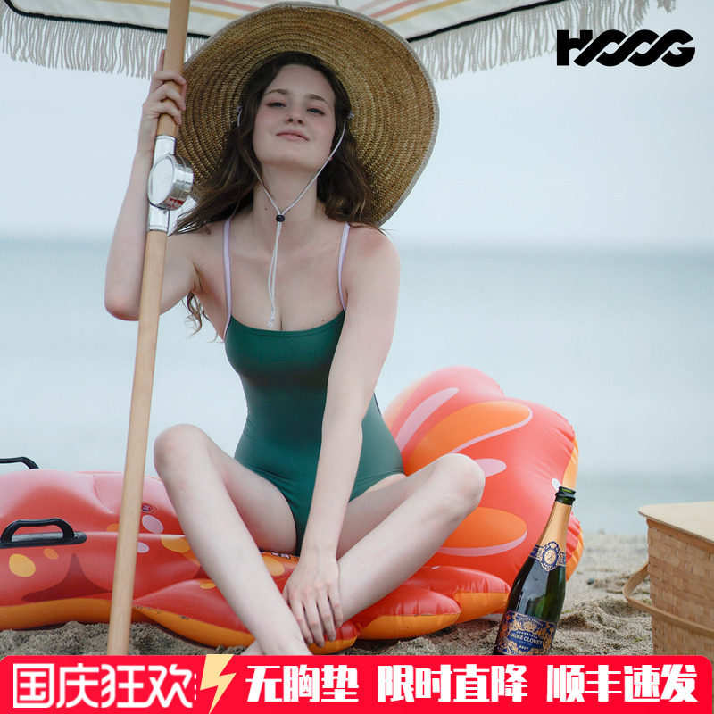 HOOG泳衣女2026年新品糖果三角连体专业训练游泳馆专用泳装泡温泉