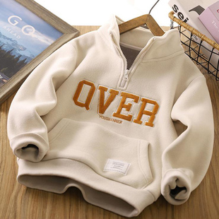 男童冬装 摇粒绒加绒加厚秋冬款 中大童儿童男孩冬季 潮 卫衣2026新款