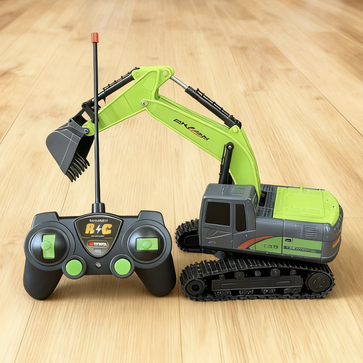 超大号儿童电动遥控车合金挖土挖掘机可充电机工程车模型男孩玩具