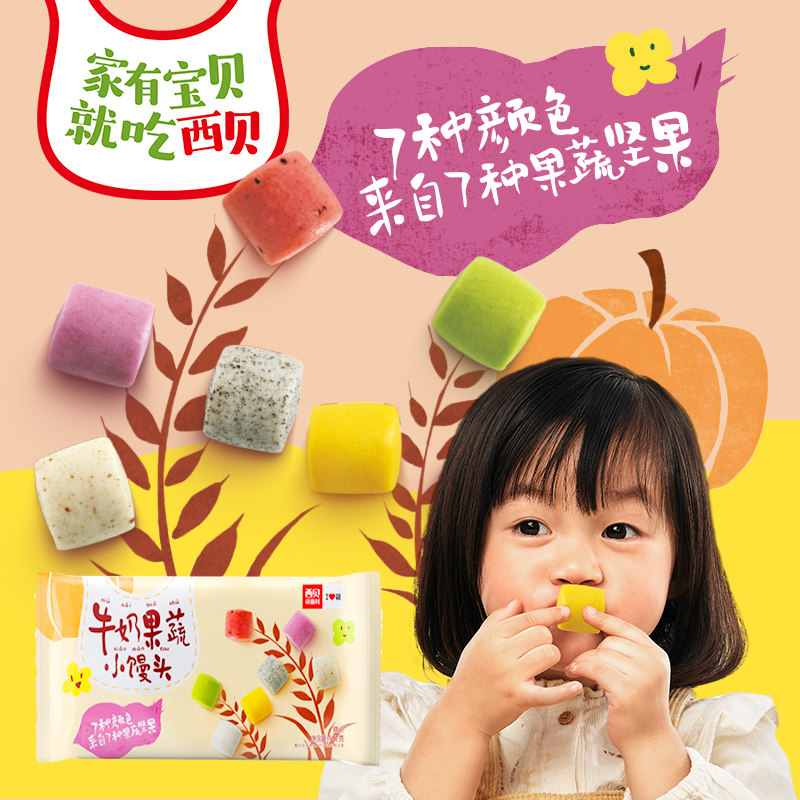 【儿童餐】西贝莜面村牛奶果蔬小馒头147g/袋 加热即食早餐21个装使用感如何?
