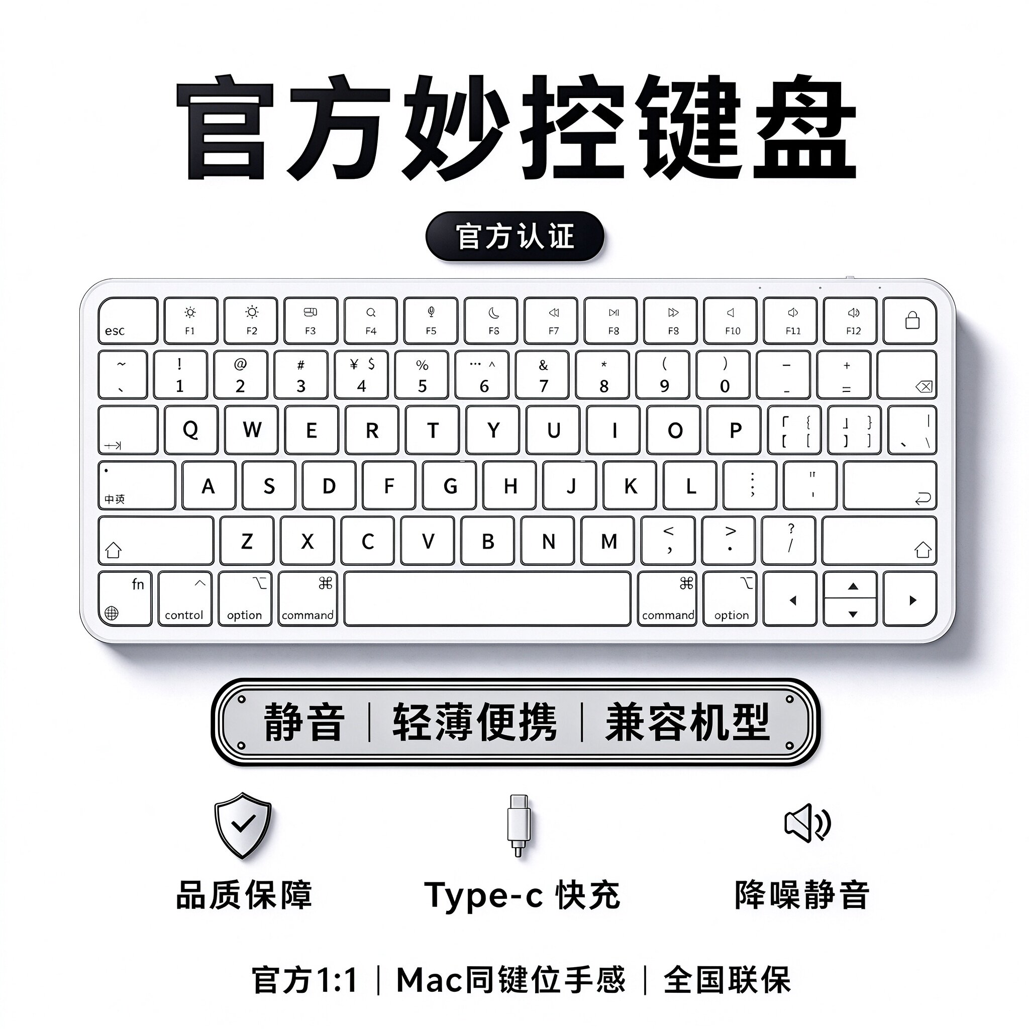 适用于苹果iPad无线蓝牙妙控平板键盘静音便携鼠标套装macbook
