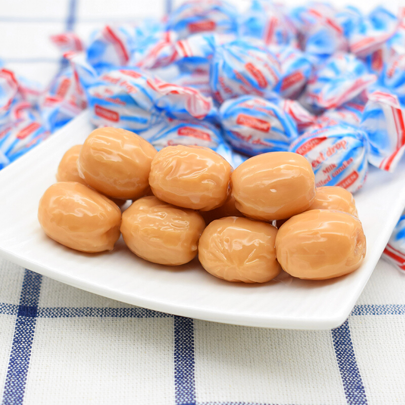 乌克兰进口零食ROSHEN/如胜黄油滴滴香牛奶夹心糖喜糖250g