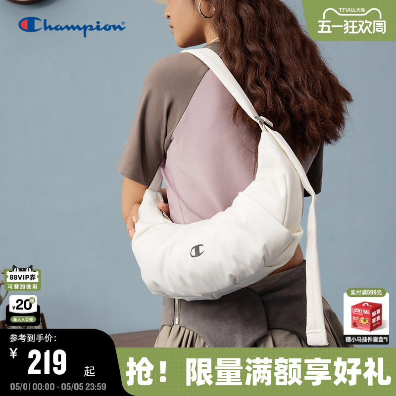 Champion冠军腋下包26夏季新款女时尚牛角包云朵斜挎包通勤单肩包