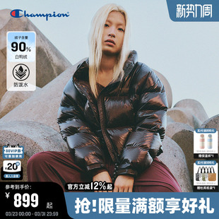 新款 羽绒服女25冬季 Champion冠军短款 外套辣妹风修饰身材 防泼水
