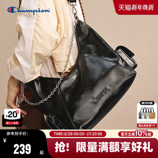 Champion冠军单肩包女2025秋冬新款 机车包男情侣休闲链条斜挎包