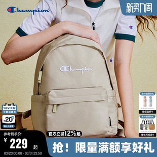 Champion冠军双肩包春季 大容量书包旅行包运动休闲风男女字母背包
