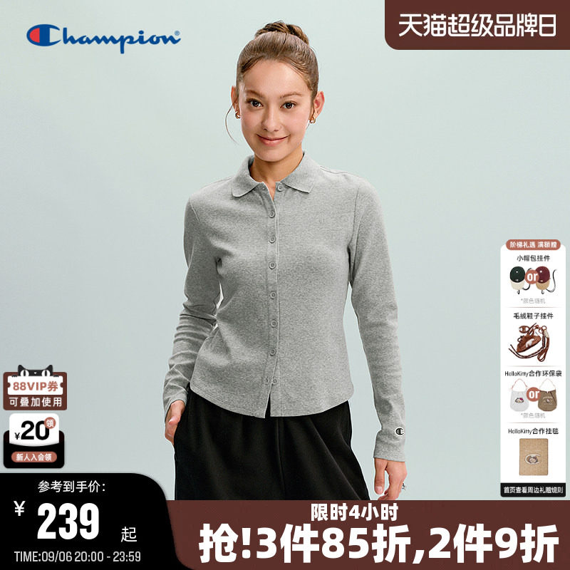 Champion冠军长袖衬衫女款图片