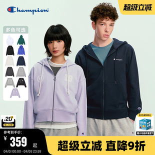 活力运动风拉链开衫 外套女潮 新款 Champion冠军连帽卫衣男2026春季