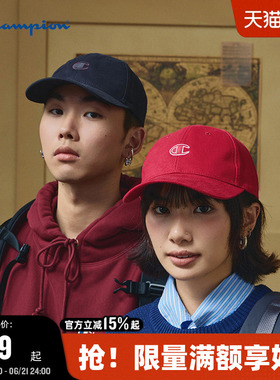 Champion冠军鸭舌帽2025秋冬新款小脸帽女复古红色棒球帽男运动帽
