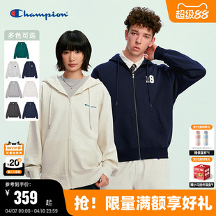 外套女美式 学院风拉链开衫 潮 新款 Champion冠军连帽卫衣男2026春季