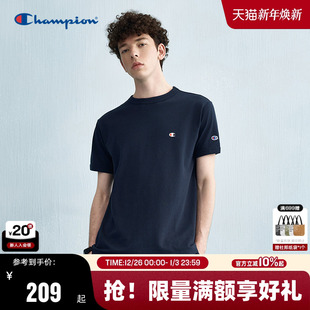 情侣款 Champion冠军短袖 经典 新款 小C刺绣纯棉上衣潮 t恤男2025夏季