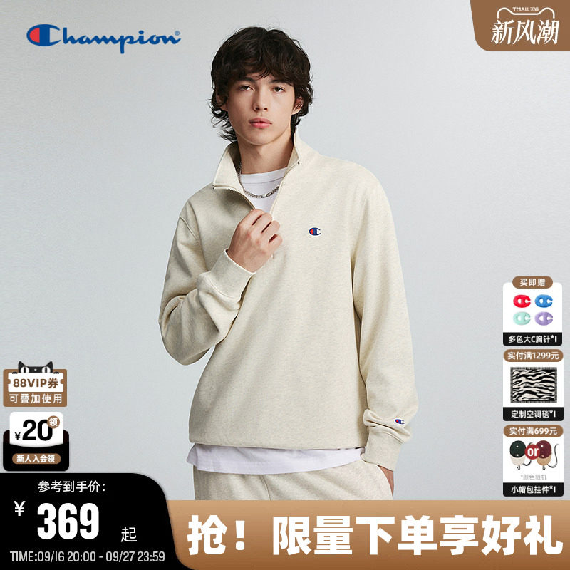 Champion冠军美式休闲半开襟卫衣图片