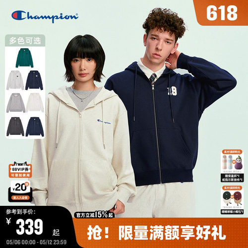 Champion连帽开衫卫衣情侣款