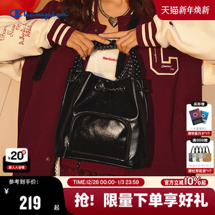 Champion冠军双肩包25秋冬新款 星云锁链包女银色手提包背包水桶包