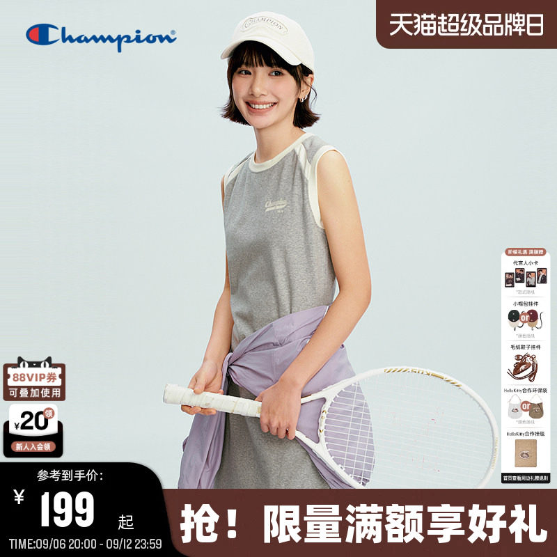 Champion冠军显瘦无袖连衣裙图片