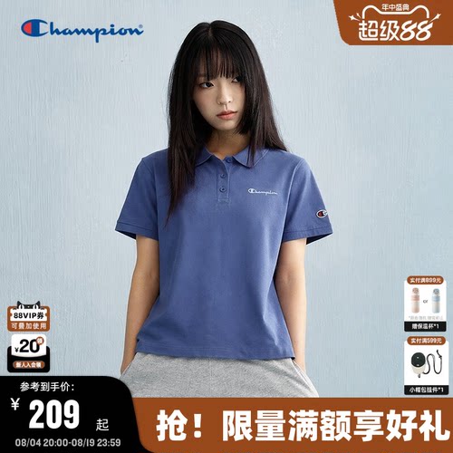 Champion冠军短袖POLO衫男女同款