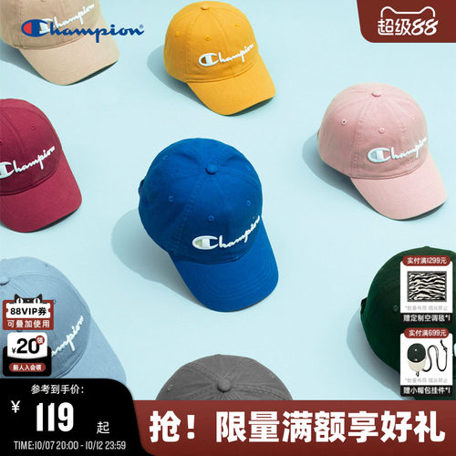 Champion冠军美式刺绣鸭舌帽男女