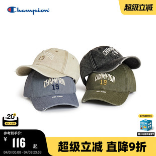 丁禹兮同款 撞色鸭舌帽男运动帽女潮 Champion冠军棒球帽25秋冬新款