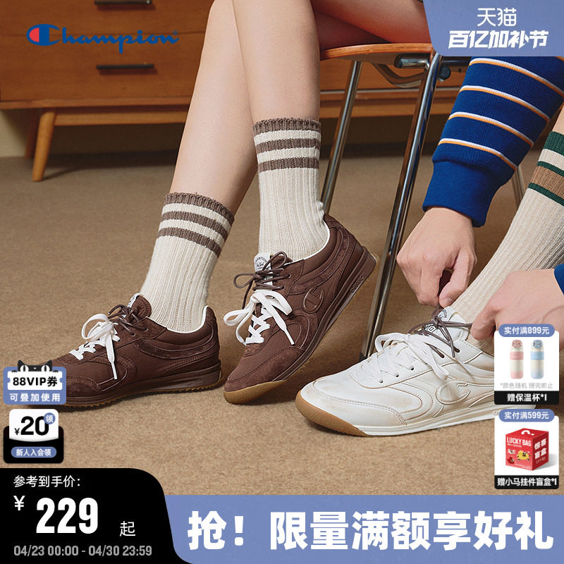 Champion冠军跑鞋2025秋冬新款情侣复古休闲鞋男薄底女轻便运动鞋