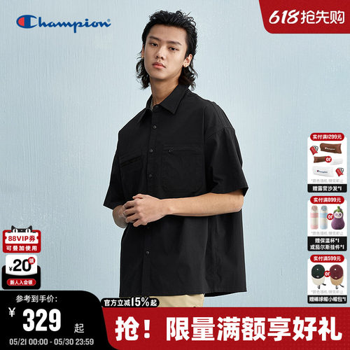 Champion冠军翻领衬衫男