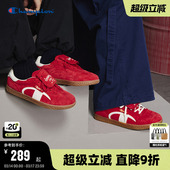 2026春季 男豹纹休闲鞋 新款 板鞋 女红色复古经典 Champion冠军德训鞋