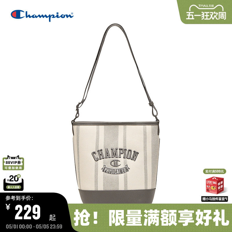 Champion冠军菜篮子水桶包26夏季新款发财桶女简约通勤斜挎单肩包