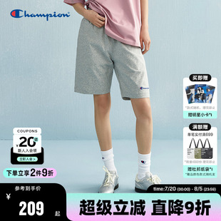 男2025夏季 潮牌纯棉女运动裤 Champion冠军短裤 新款 五分卫裤 直筒裤
