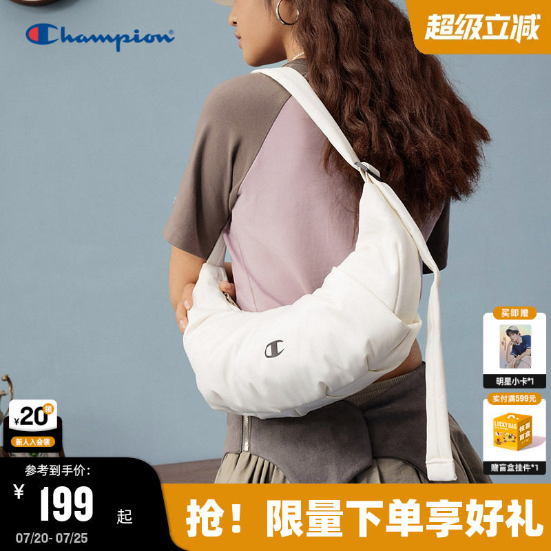 Champion冠军腋下包26夏季新款女时尚牛角包云朵斜挎包通勤单肩包