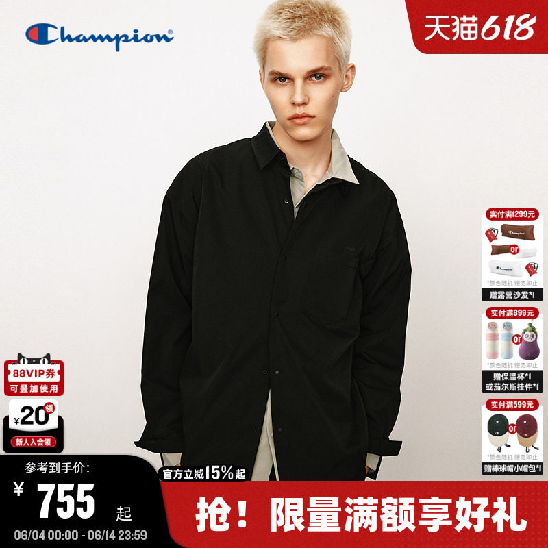 【BLACK EDITION胶囊系列】Champion冠军衬衫男25秋季新款女质感