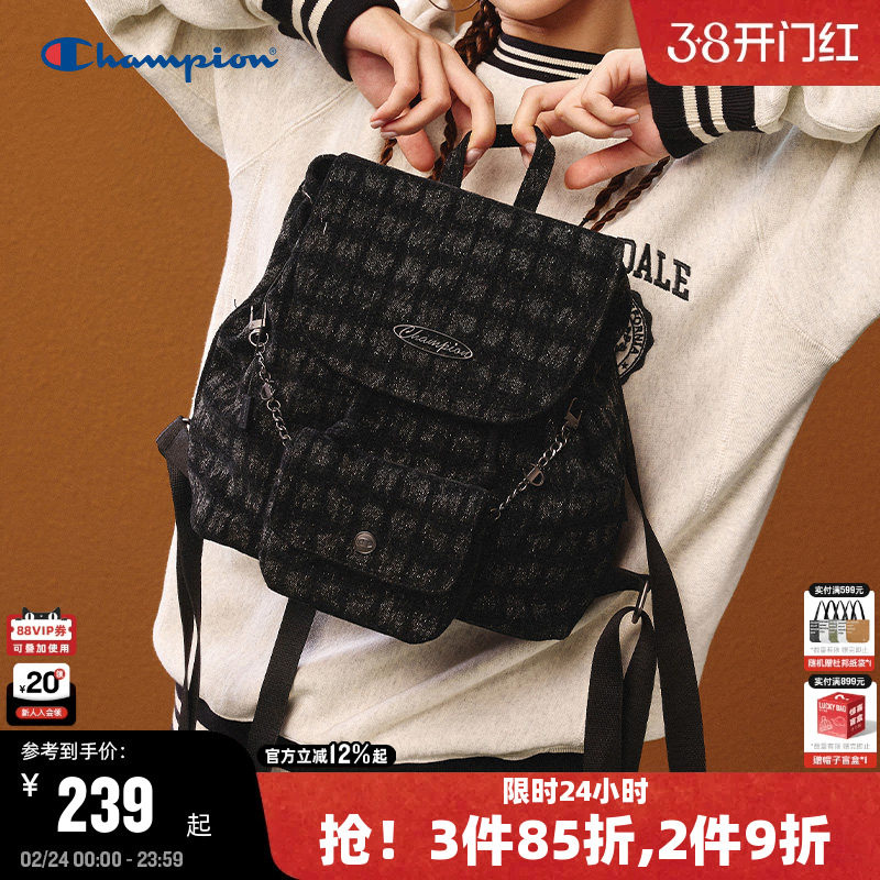 Champion冠军小型双肩包25秋冬新款迷你墩墩包小香风旅行通勤背包