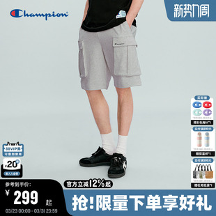 五分短裤 Champion冠军工装 新款 男2026春季 大口袋黑色休闲风潮牌 裤