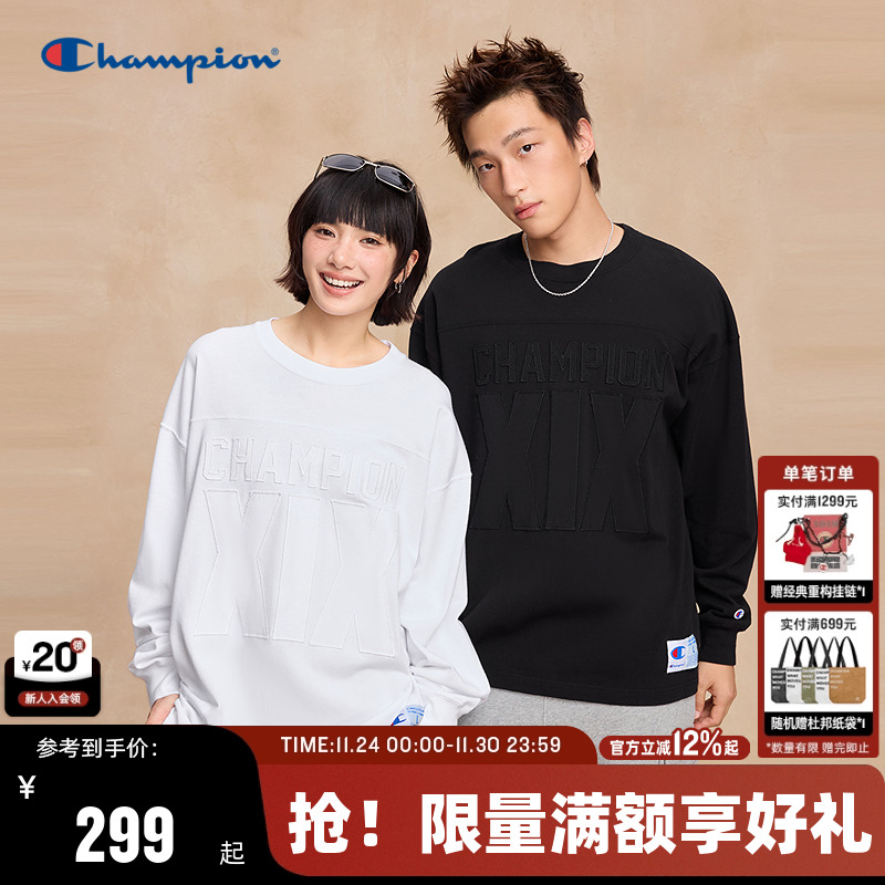 Champion冠军长袖T恤情侣款