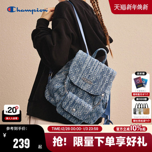 背包 mini墩墩包小香风牛仔包时尚 Champion冠军双肩包2025冬季 新款