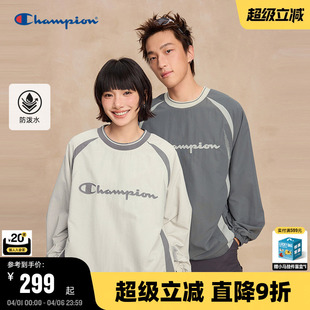 丁禹兮同款 Champion冠军圆领卫衣男25秋季 新款 情侣宽松女 防泼水