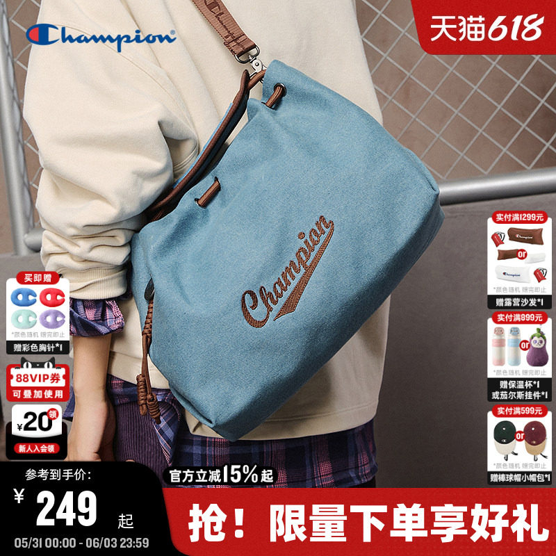 Champion冠军单肩包26夏季新款女大容量通勤斜挎包男时尚休闲背包