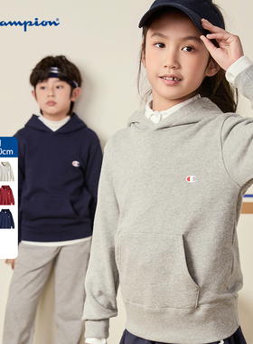 Champion冠军男女童装25秋新款亲子经典百搭小C刺绣连帽卫衣外套