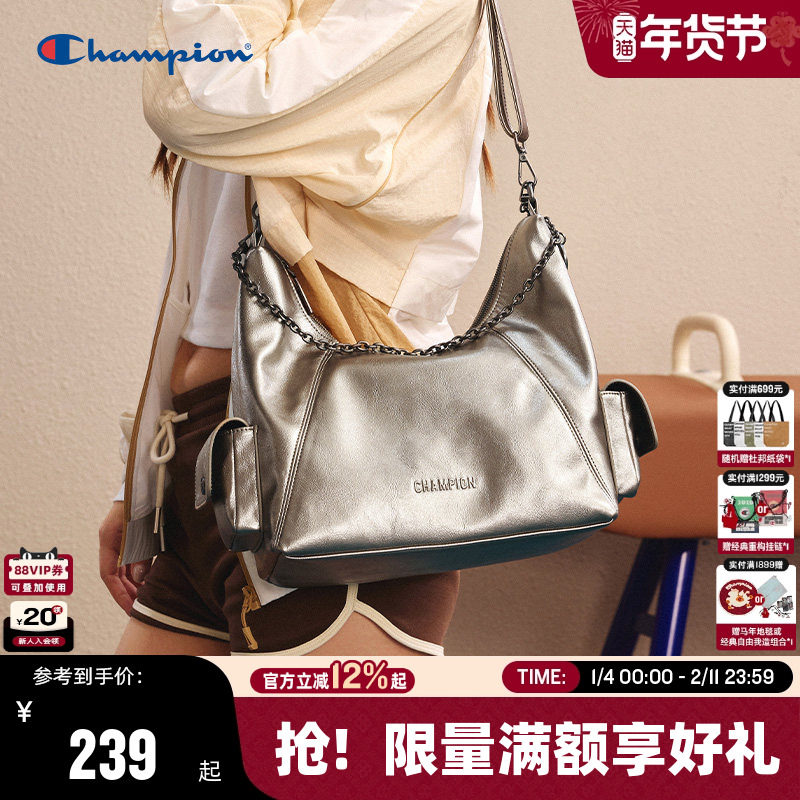 Champion冠军腋下包2025秋冬新款女机车包休闲斜挎包男链条单肩包,箱包皮具/热销女包/男包,腋下包,淘宝优惠券,粉丝福利购,淘宝优惠卷