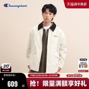 Champion冠军夹克男春秋款 boy系列翻领外套简约撞色复古休闲 City