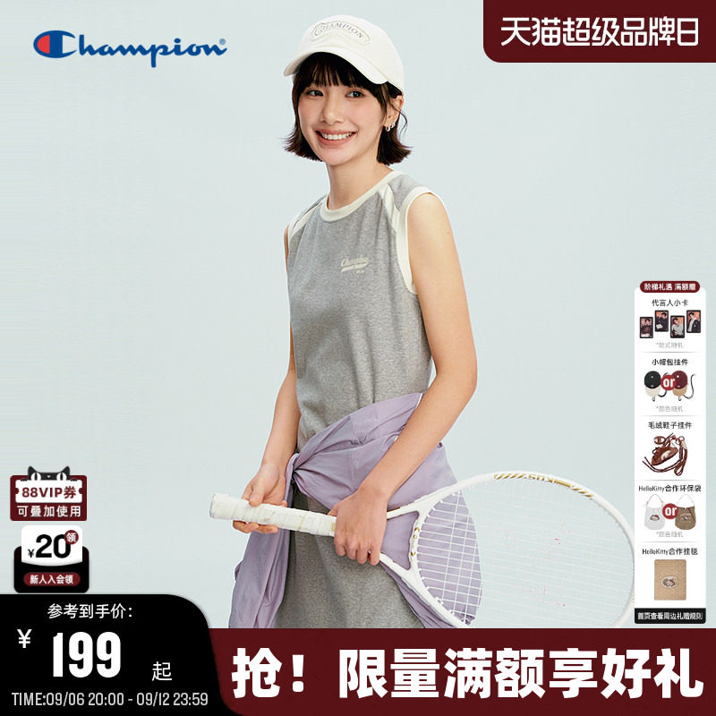 Champion冠军显瘦无袖连衣裙图片