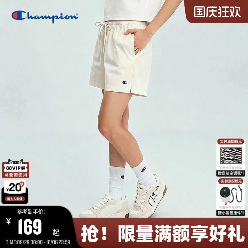 Champion纯棉运动风短裤女款图片