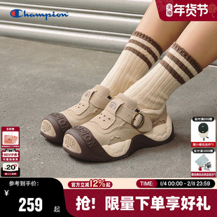 Champion冠军休闲鞋25秋冬新款乐福猪猪鞋女百搭流行板鞋可爱皮鞋